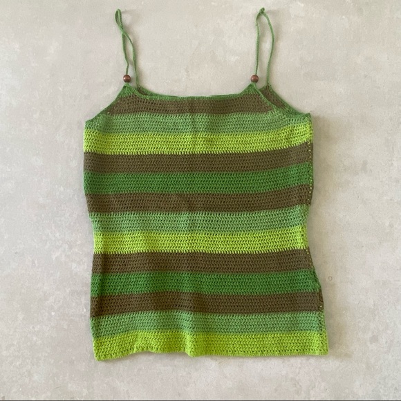 Crochet Hand Knit tank🌿 - Picture 2 of 4
